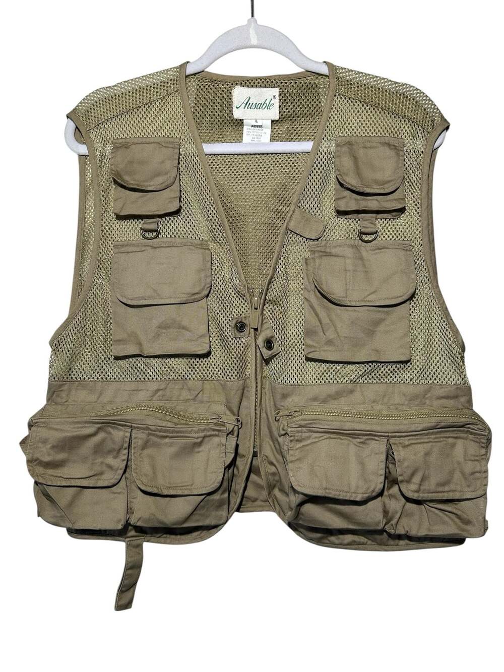 Ausable Multi-Pocket Outdoor Fishing and Photography Mesh Utility Vest Size L
